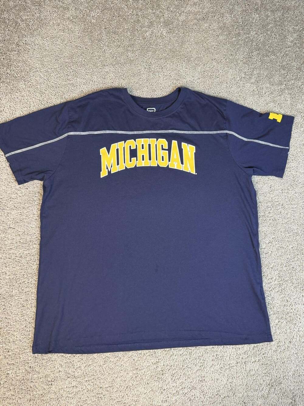 Michigan Shirt Men 2XL Blue NCAA Football PROEDGE Short Sleeve Team Apparel